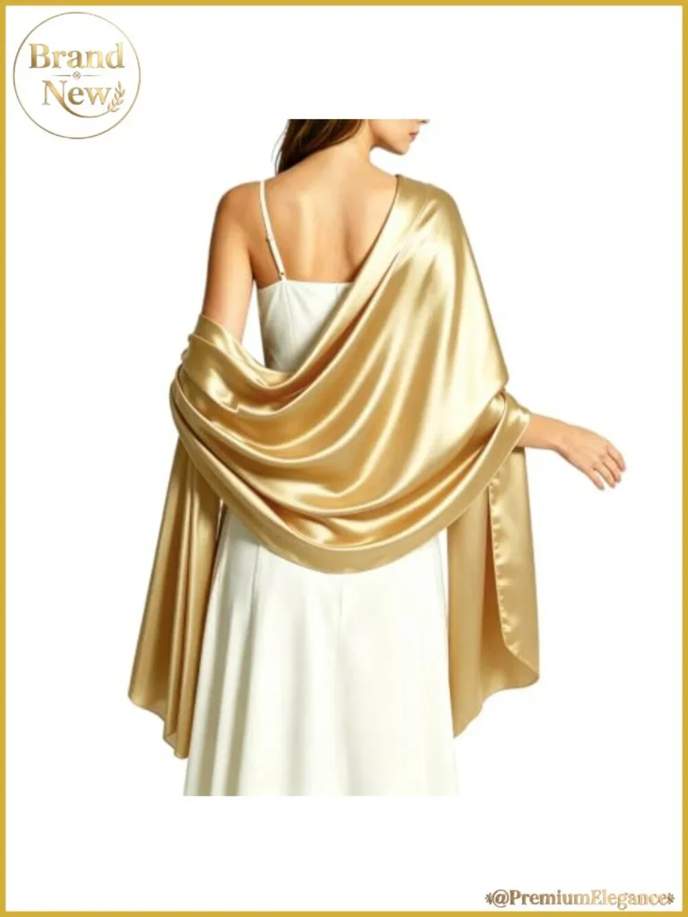 Satin Shawl Wrap for Evening Dresses Wedding Formal Cover Up